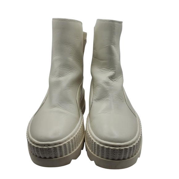 Puma 366266-02 Fenty By Rihanna Chelsea Combat  Womens Size 7 Off White Chunky - Picture 2 of 14